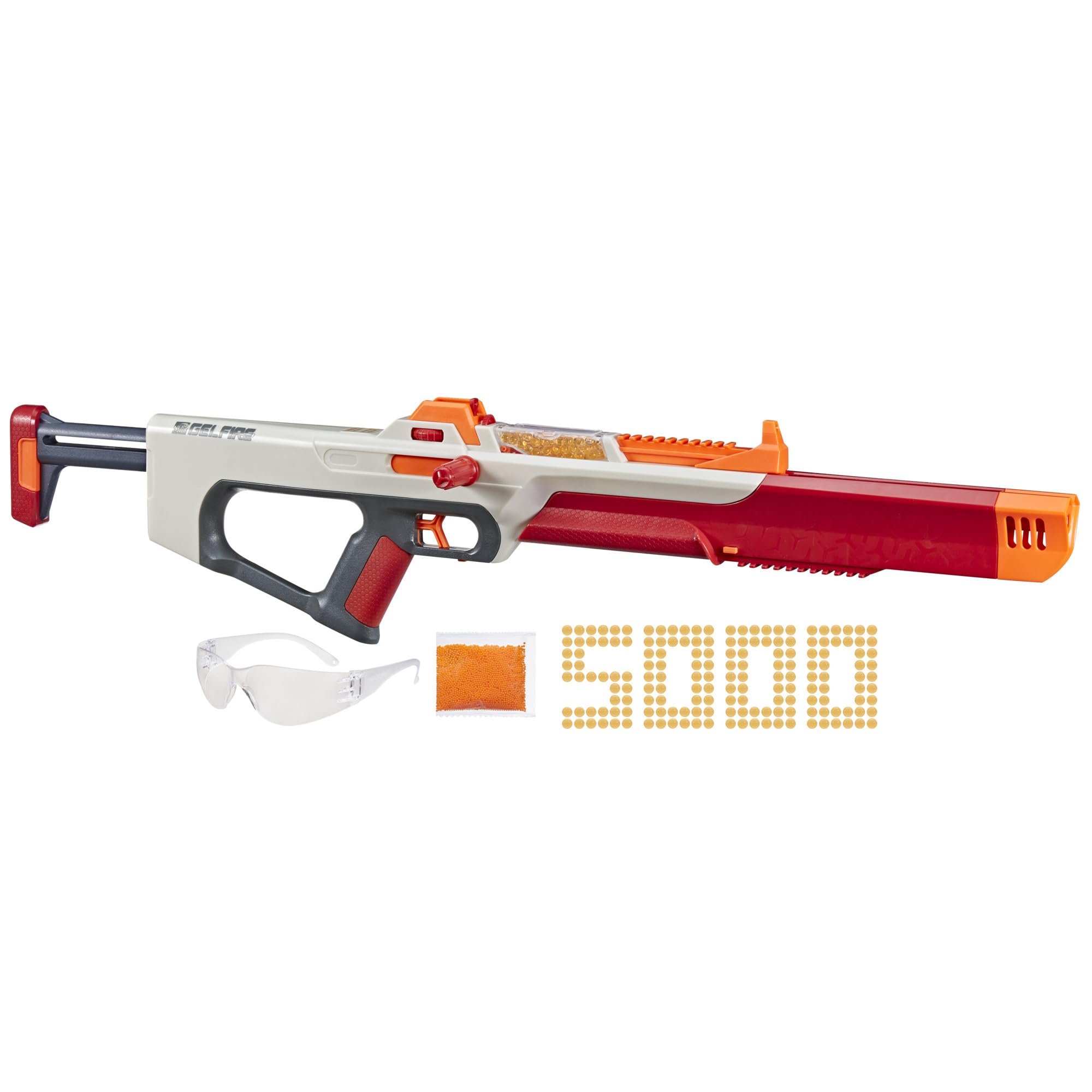 Nerf Pro Gelfire Ghost Bolt Action with removable boost barrel for longer range.