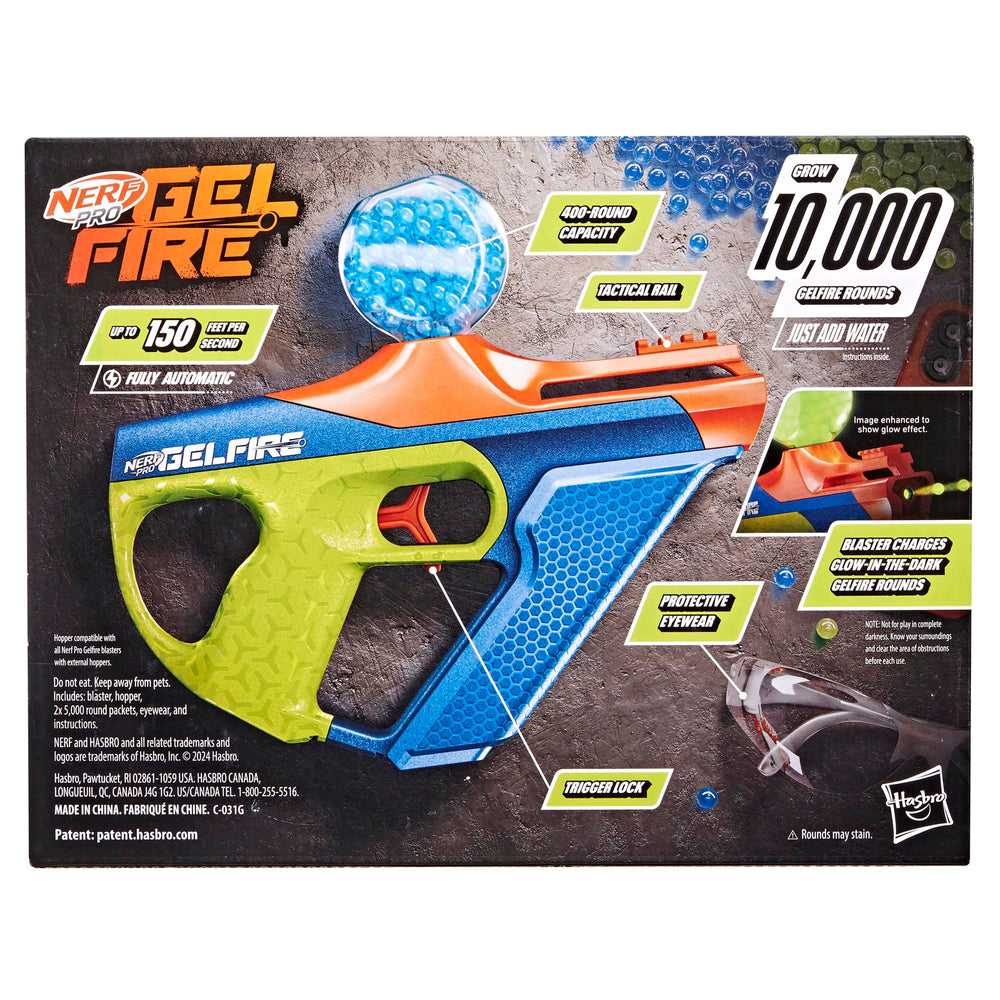 Nerf Pro Gelfire glow rounds awaiting hydration for glow-in-the-dark play