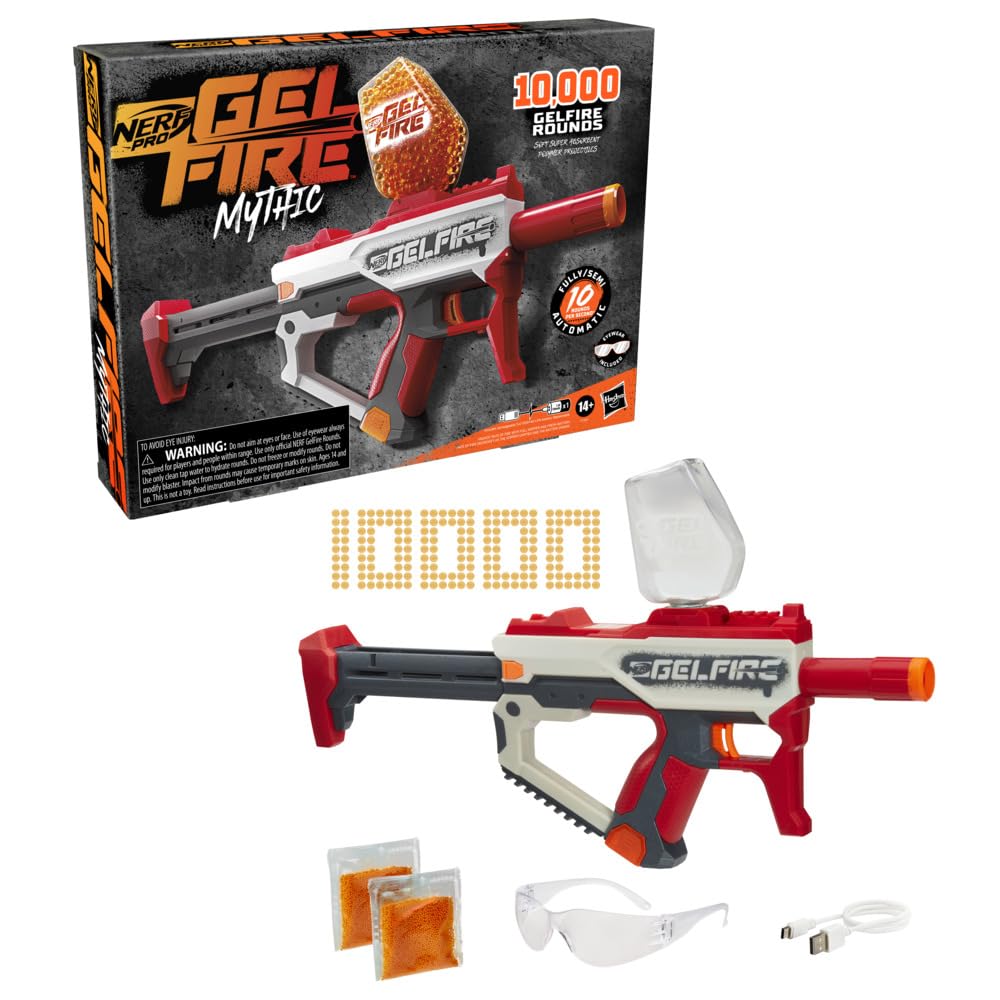 Nerf Pro Gelfire Mythic full-auto blaster ready for outdoor battles