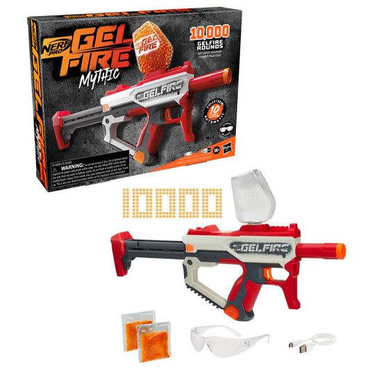 Nerf Pro Gelfire Mythic full-auto blaster ready for outdoor battles
