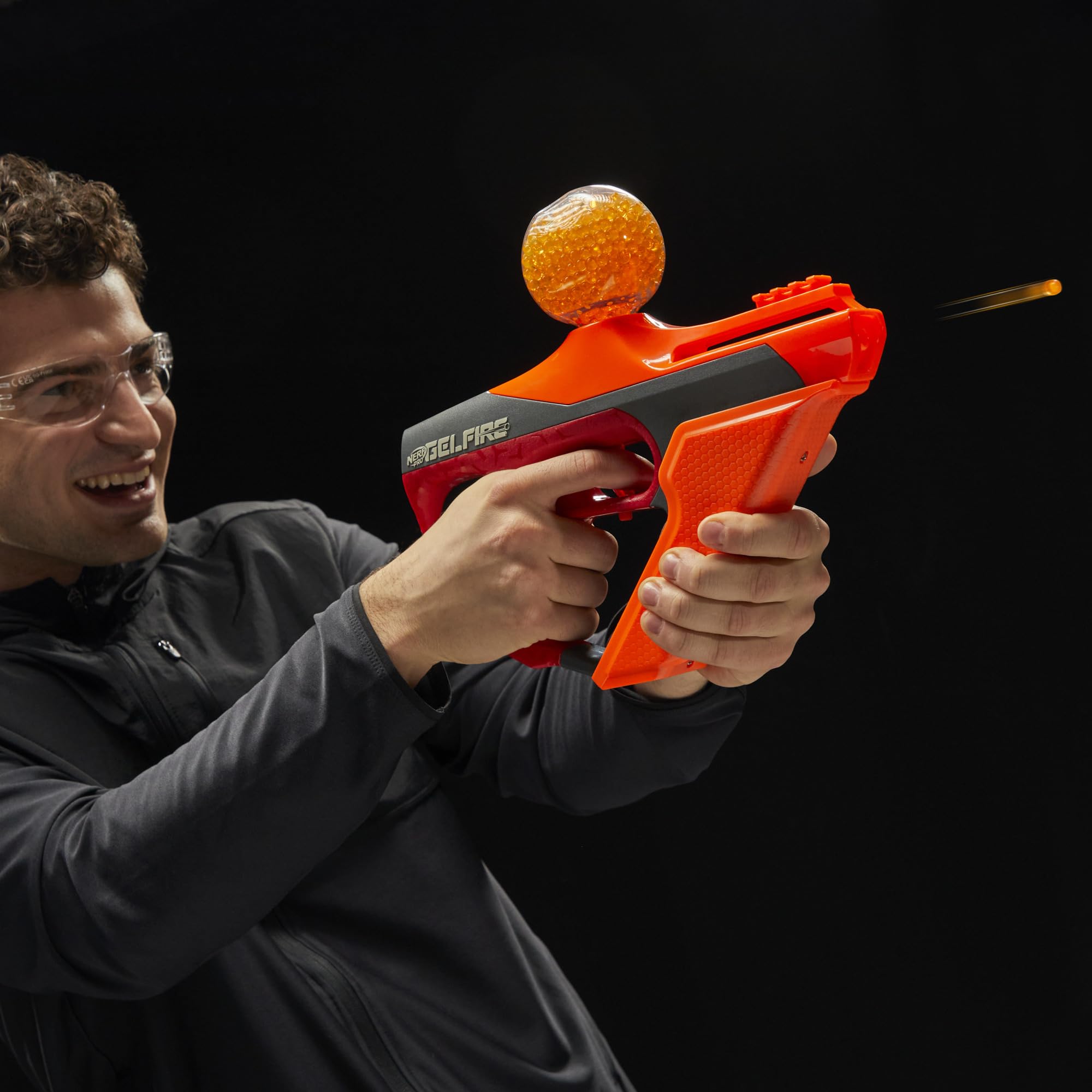 Nerf Pro Gelfire outdoor battle in sunny yard