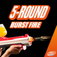NERF Pro Gelfire Outdoor Battlefield scene showing wide play area