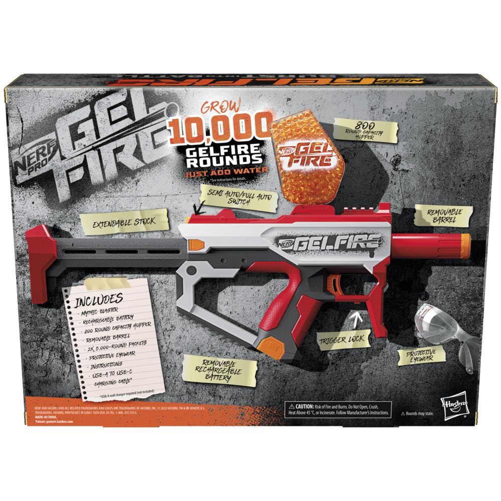 Nerf Pro Gelfire removable barrel and extendable stock for versatile setups