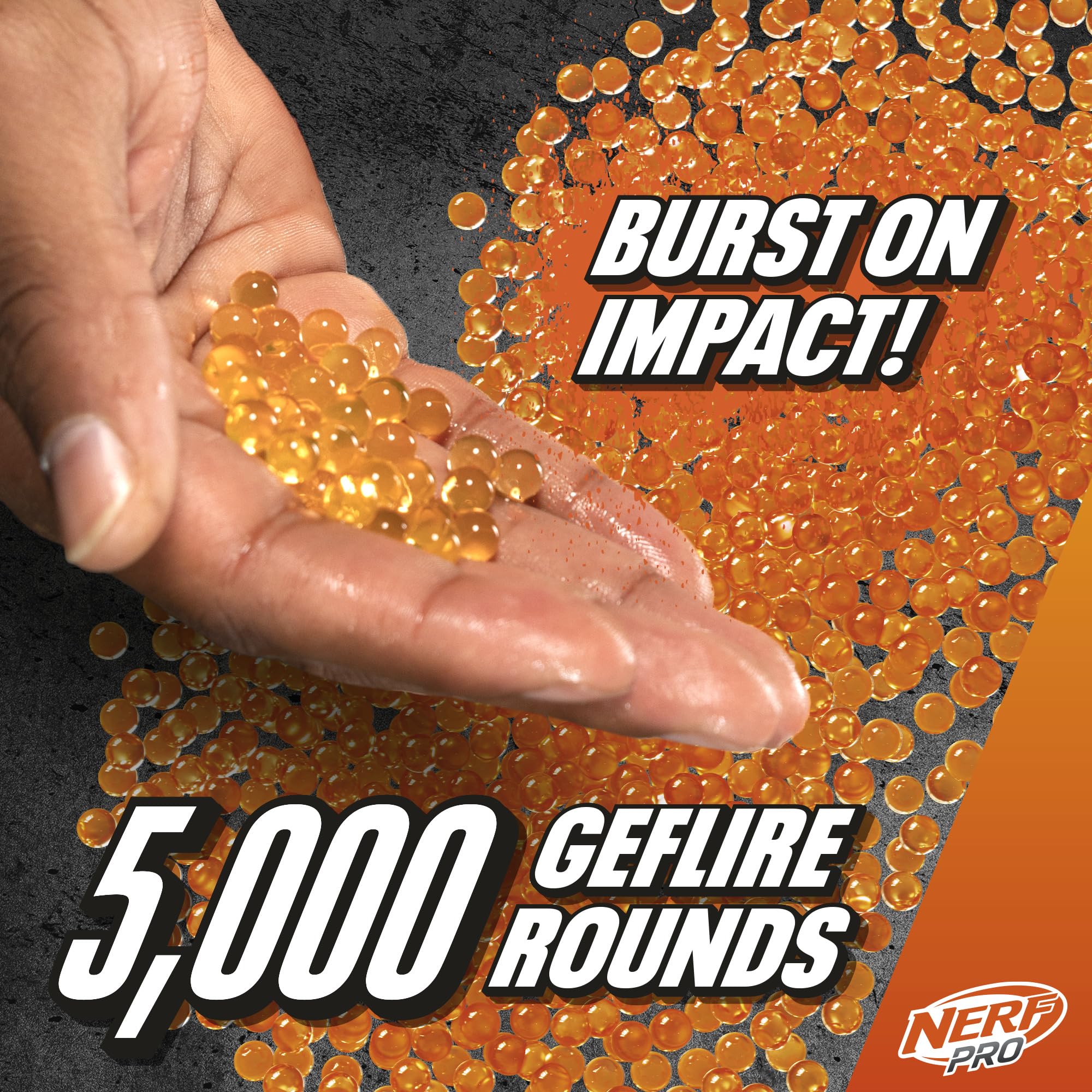 Nerf Pro Gelfire protective eyewear included for safe outdoor battles.