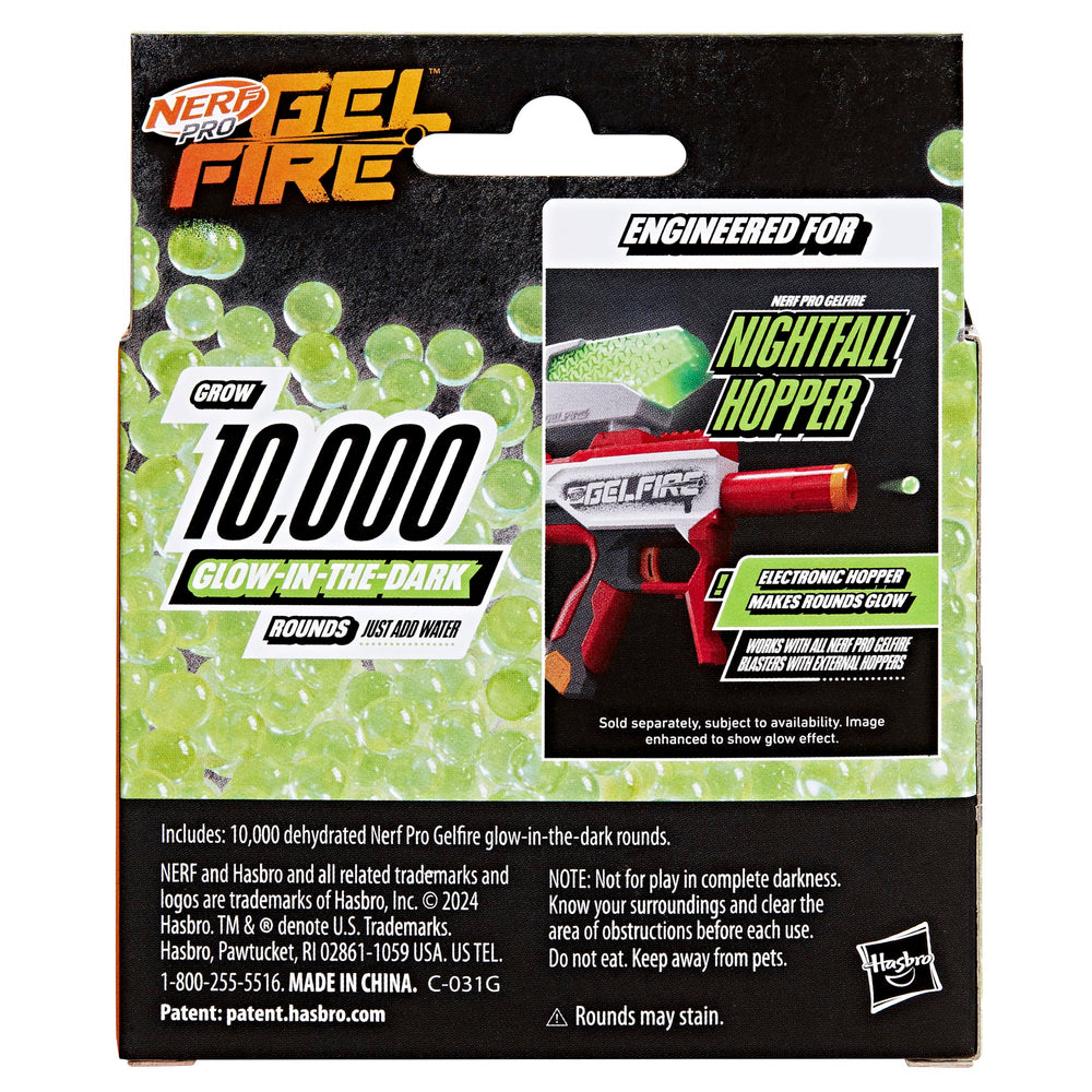 Nerf Pro Gelfire rounds burst on impact, reducing cleanup after play.
