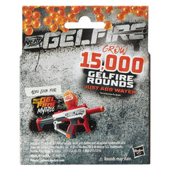 Nerf Pro Gelfire rounds during hydration activation, expanding for action-packed play.