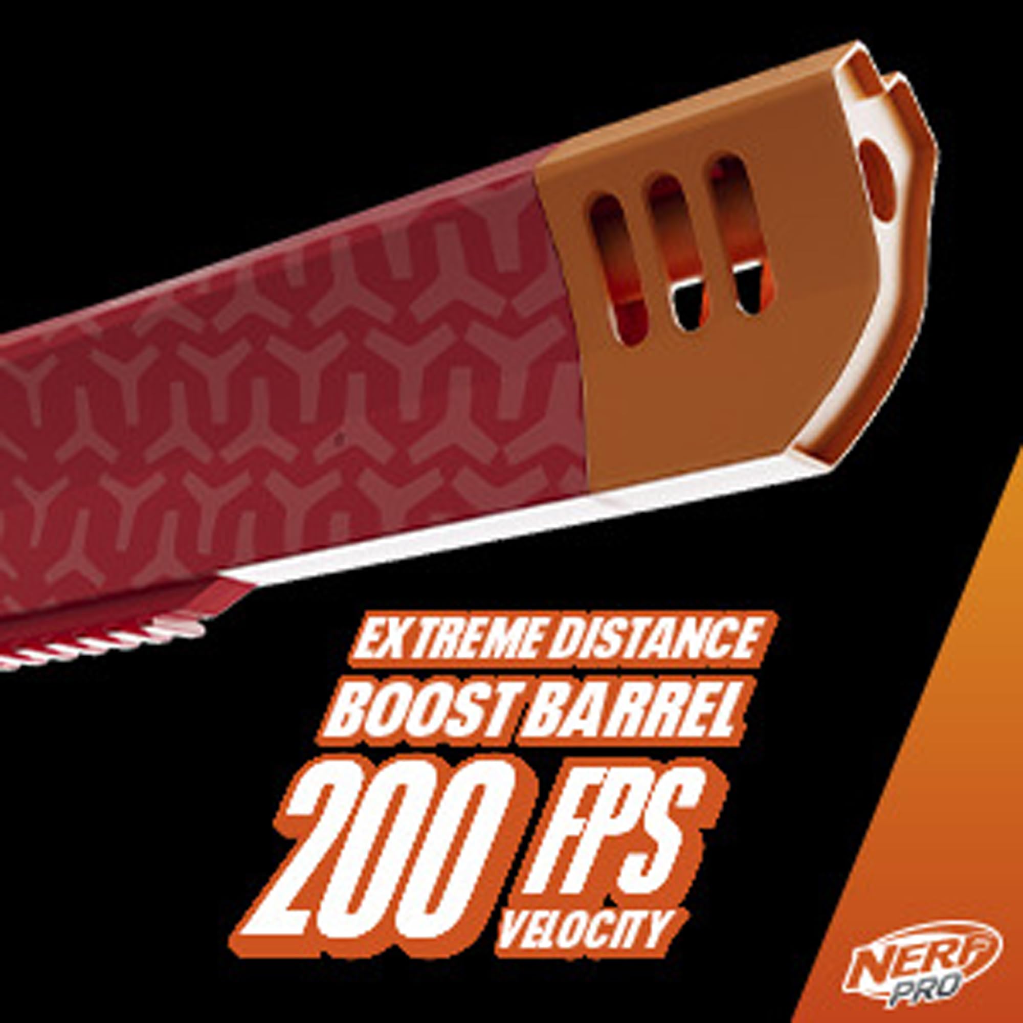 Nerf Pro Gelfire velocity reaches up to 200 fps for exciting play.