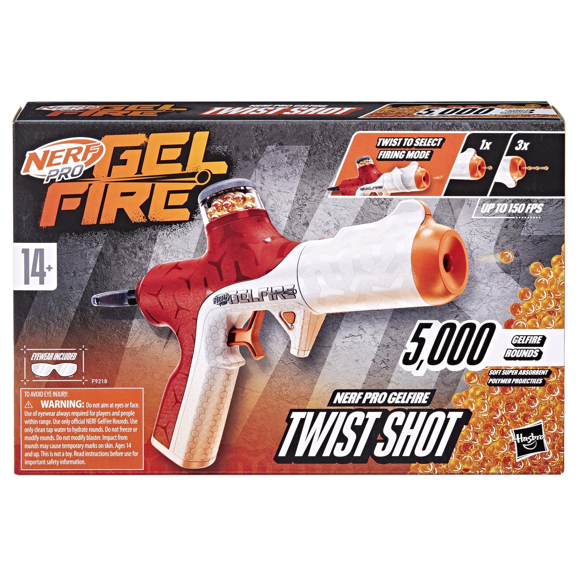Nerf Pro Gelfire Twist Shot barrel rotate feature enables single or triple shots