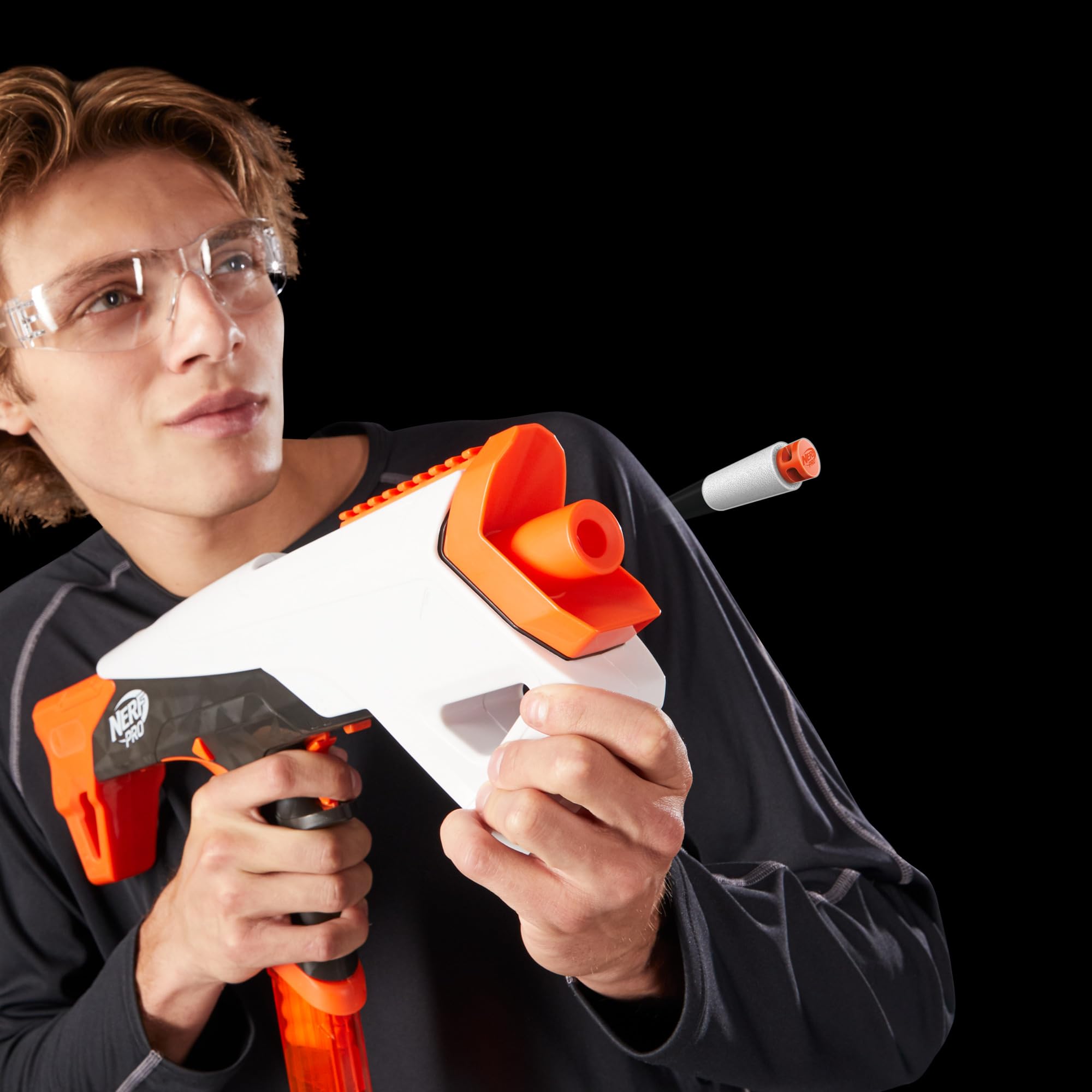 Nerf Pro Torrent pump-action priming emphasizes flexible grip options.