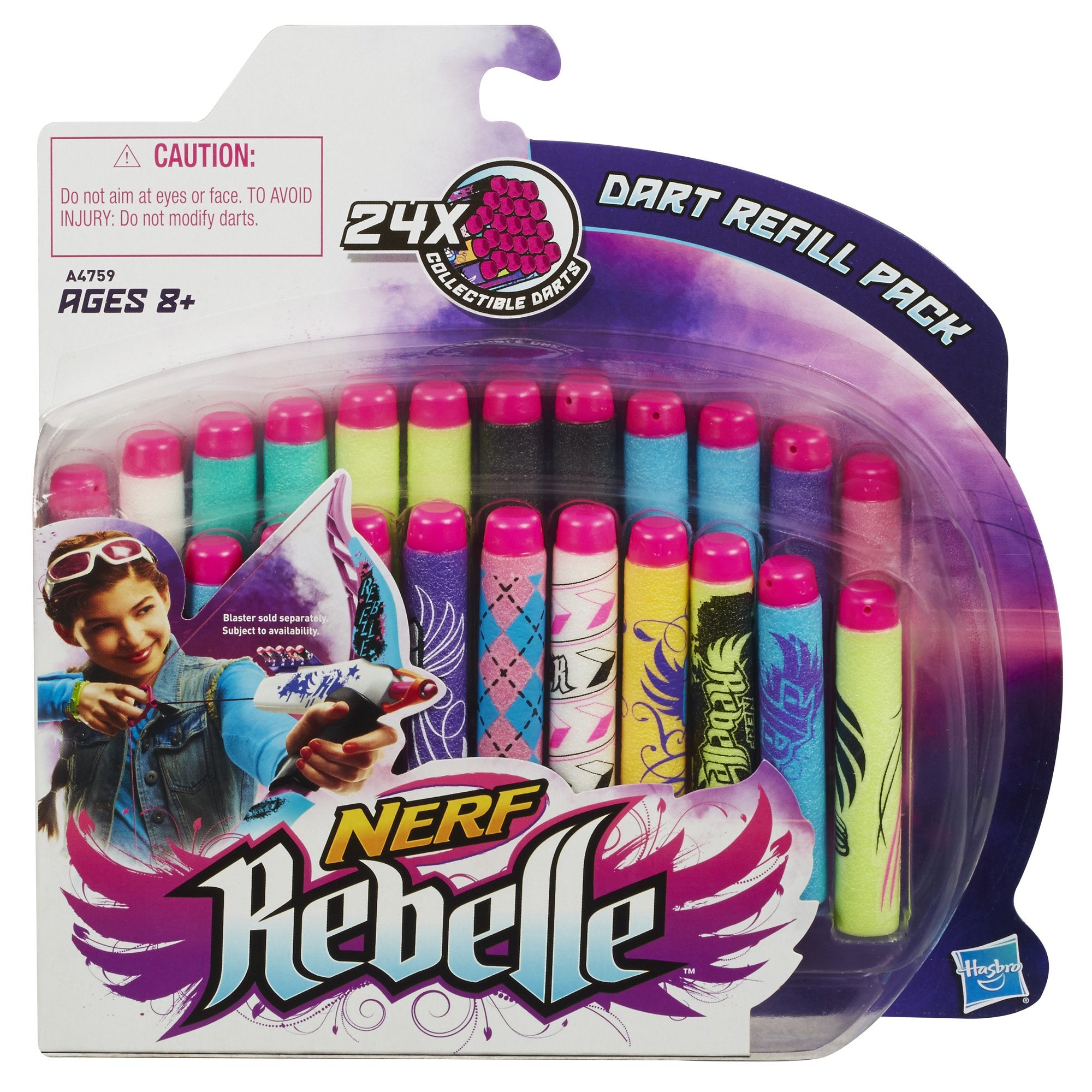 Nerf Rebelle Secrets and Spies darts in colorful patterns for vibrant battles