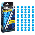 Nerf Rival 50 Accu-Round refill pack box front, boosts ready-to-battle accuracy during play.