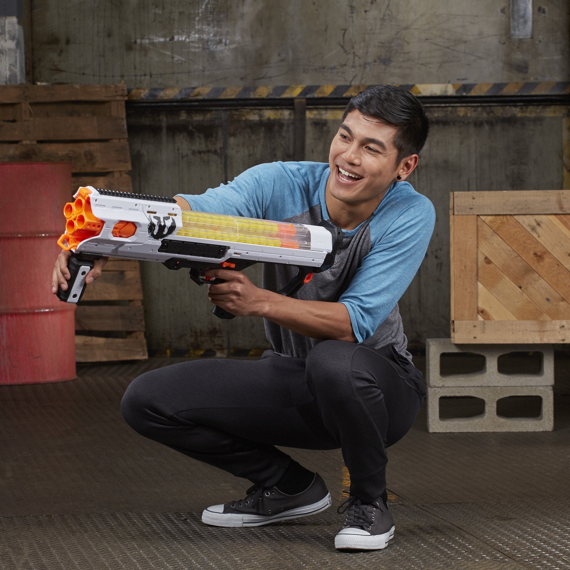 Nerf Rival Hades XVIII-6000 glow-ready FireVision in low light