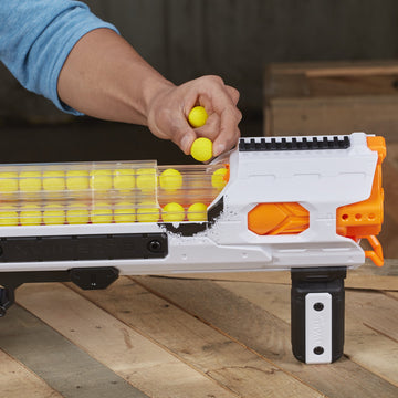 Nerf Rival Hades XVIII-6000 with red and blue flags for team play