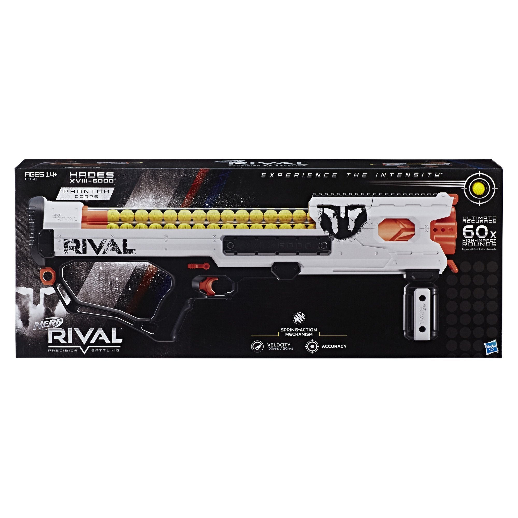 Nerf Rival Hades XVIII-6000 blaster side magazine reload spotlight