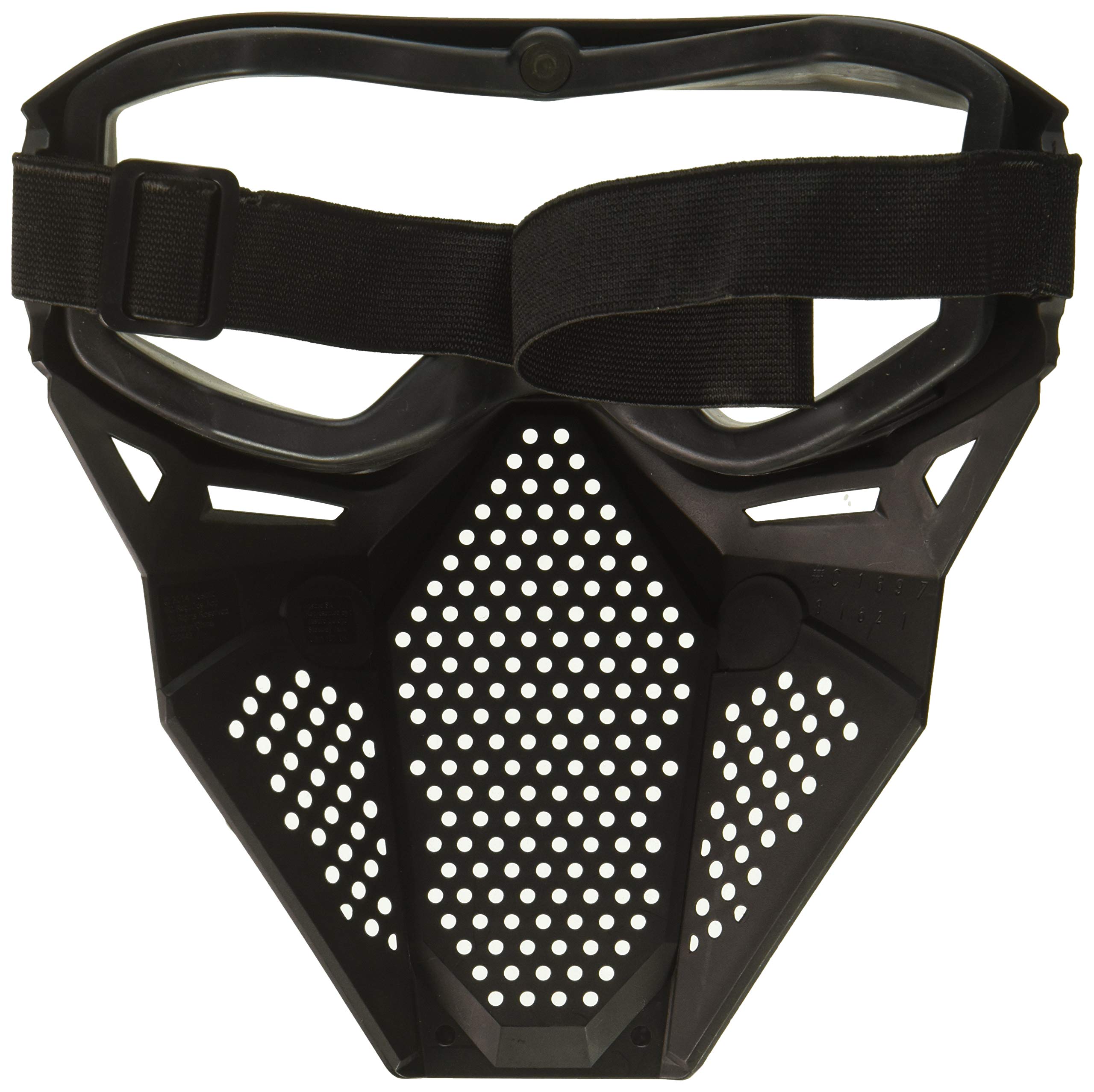 Nerf Rival Phantom Corps mask white, side view, breathable design for fast-paced rounds.