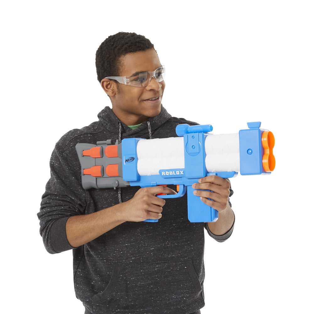 Nerf Roblox Arsenal Pulse Laser blaster battery compartment ready for 4x AA batteries