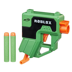 Nerf Roblox Boxy Buster blaster front view shows compact design for easy carry