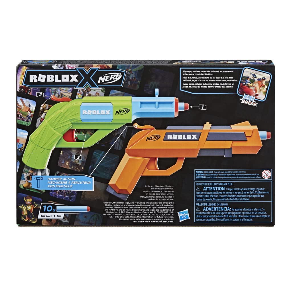 Nerf Roblox Jailbreak Armory code card unlocks exclusive in-game item.
