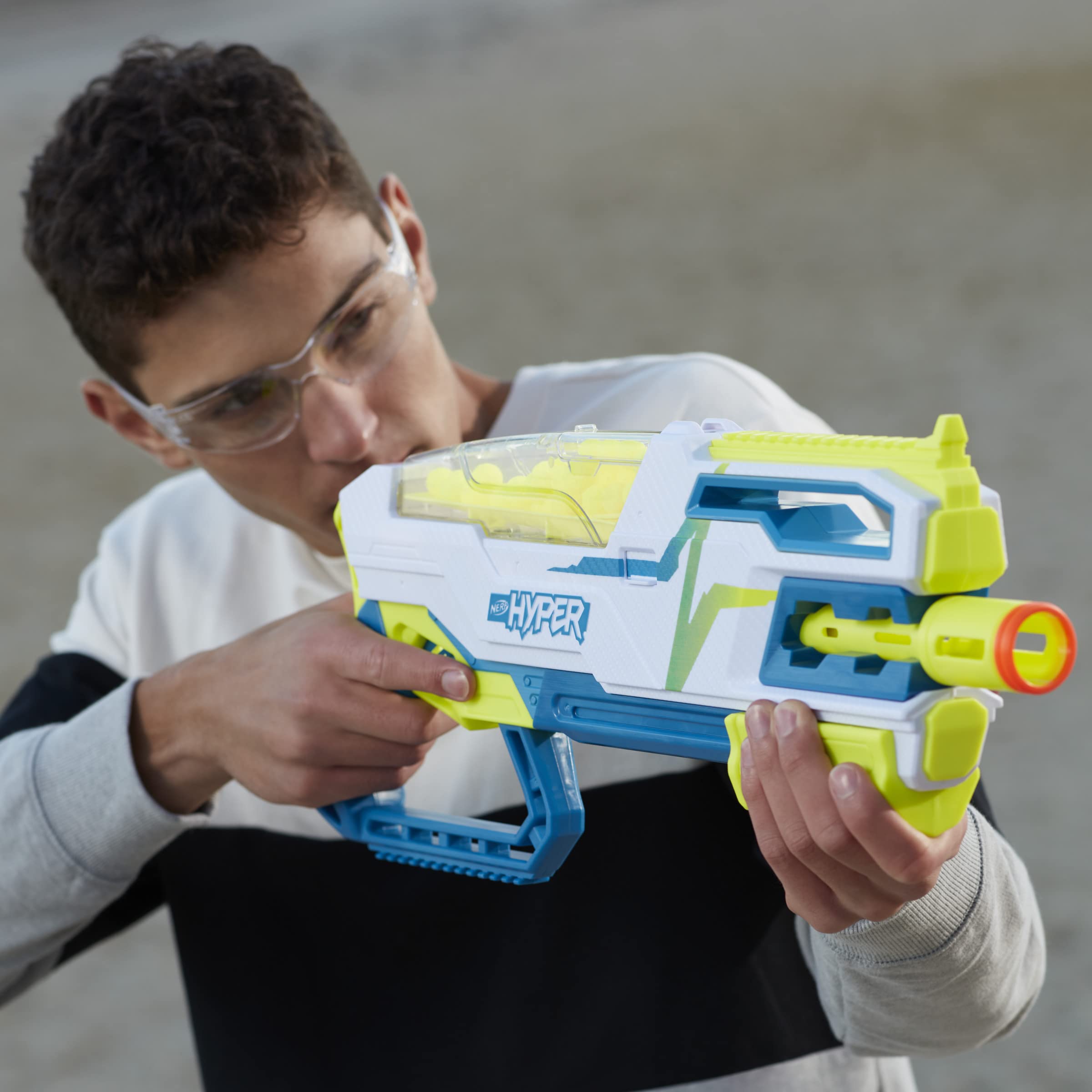 NERF Siege-50 hopper holds up to 50 rounds