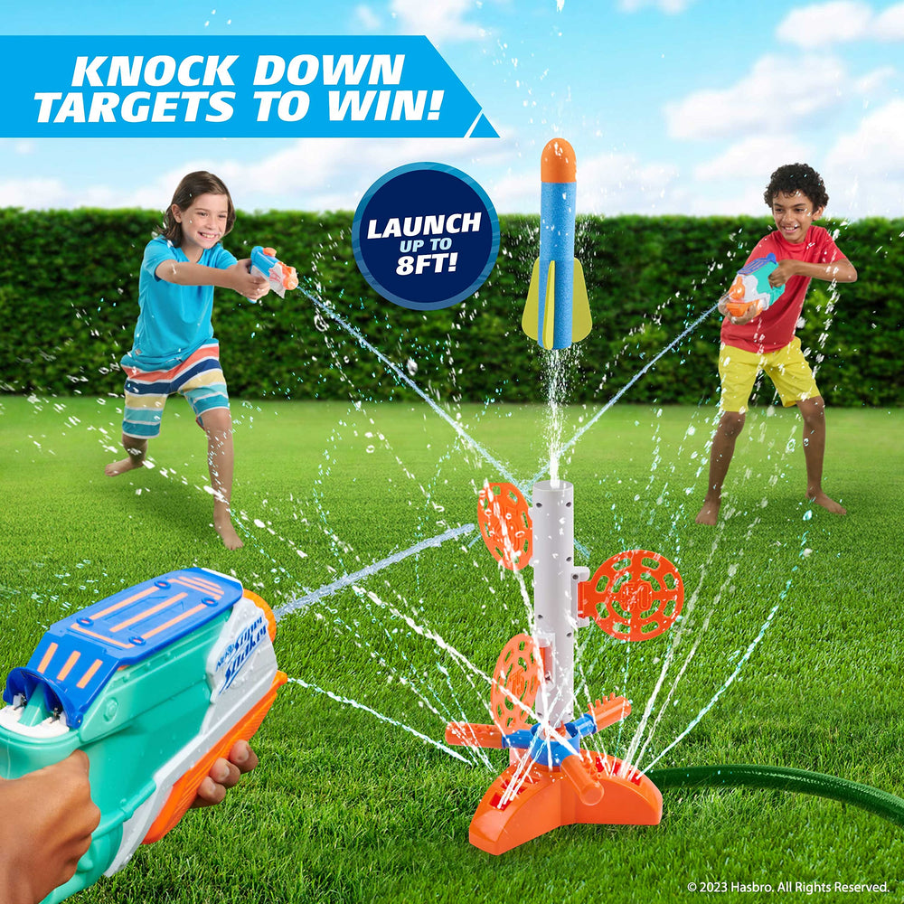 Nerf SkyBlast 360° sprinkler rotation provides full-coverage soaking