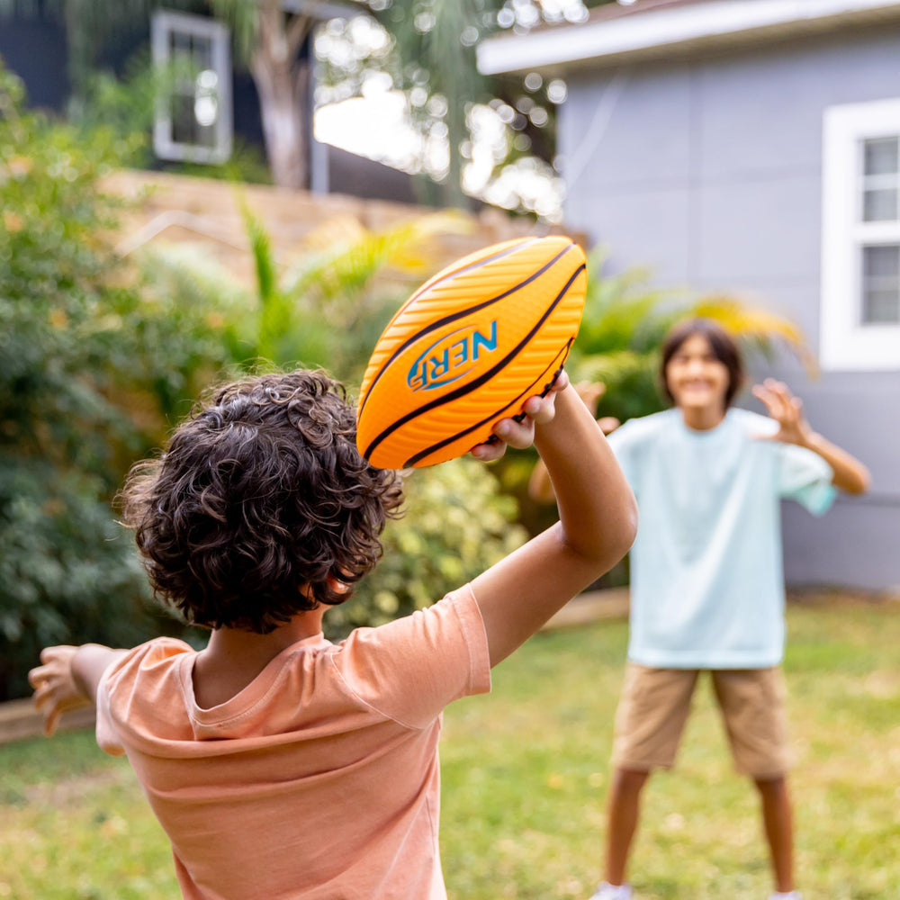Nerf Spiral Throw Practice supports practicing spirals with confidence