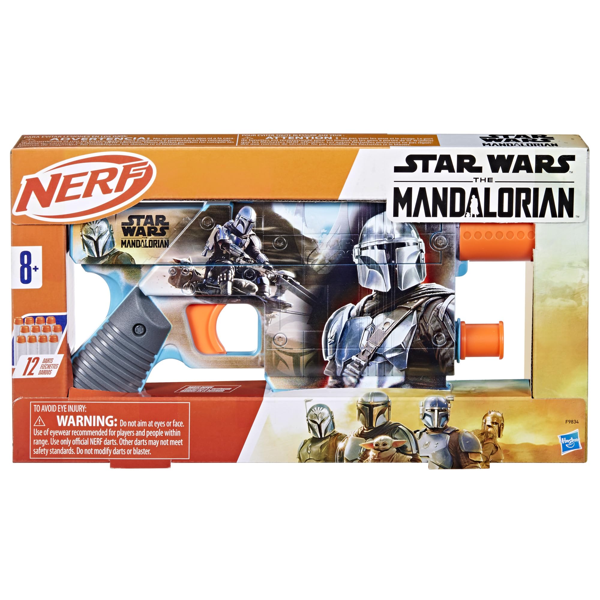 Nerf Star Wars Mandalorian blaster internal clip enables quick reload during battles
