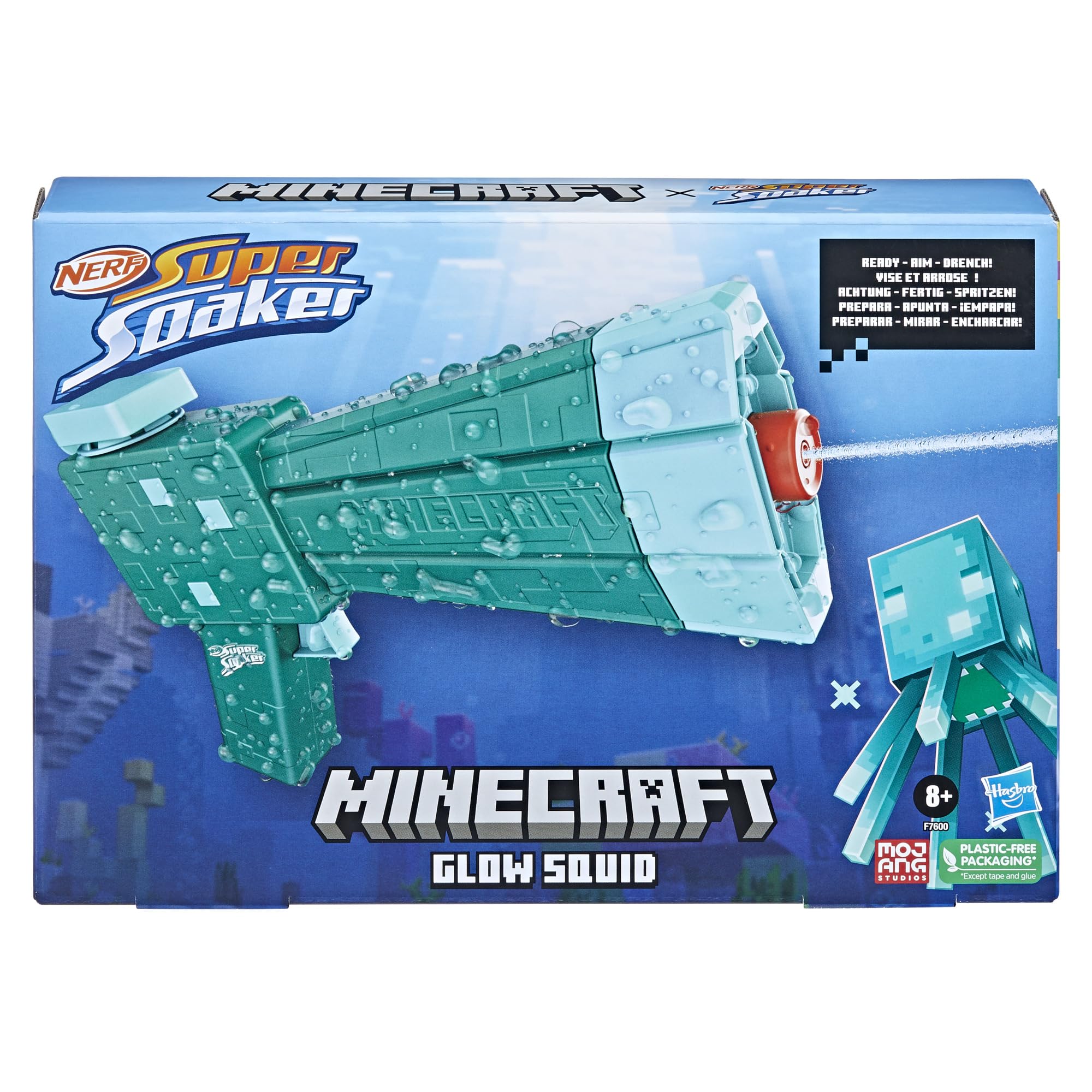 Nerf Super Soaker Minecraft Dungeons Squid Mob design appeals to Minecraft fans