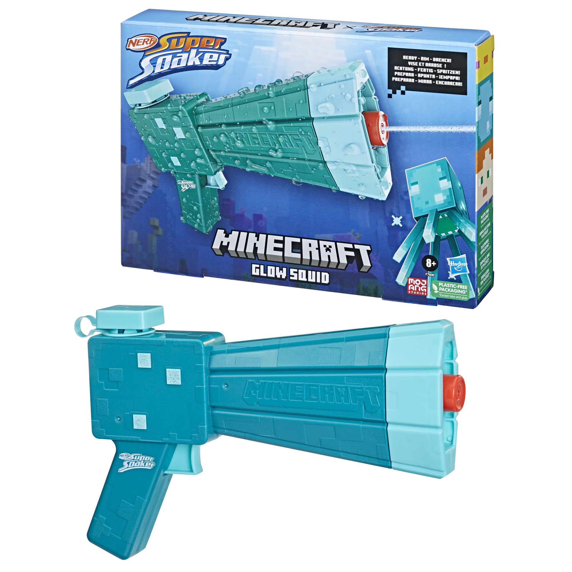 Nerf Super Soaker Minecraft eyewear-ready safety tip for kids