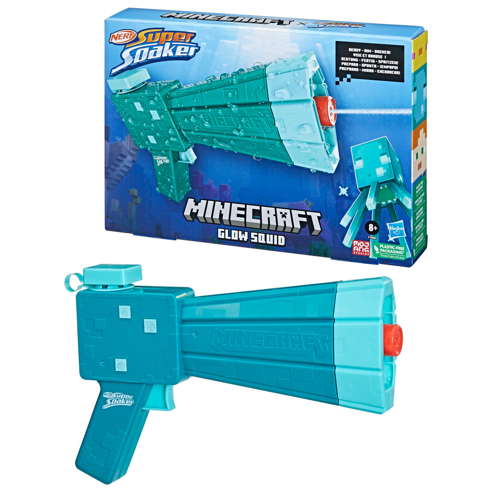 Nerf Super Soaker Minecraft eyewear-ready safety tip for kids