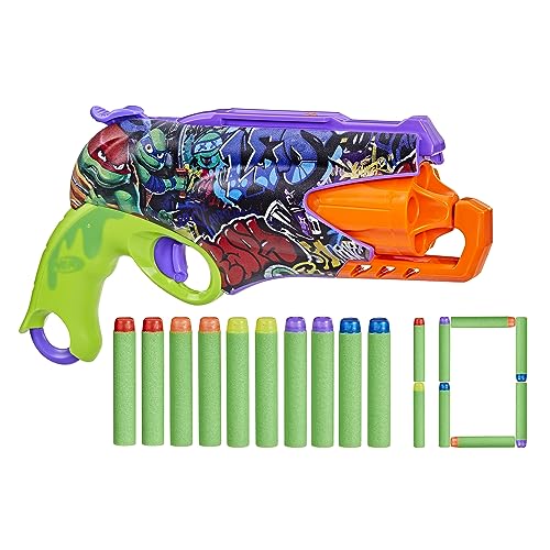Nerf TMNT blaster branding and iconic TMNT visuals