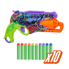 Nerf TMNT blaster front view with bold design for TMNT fans