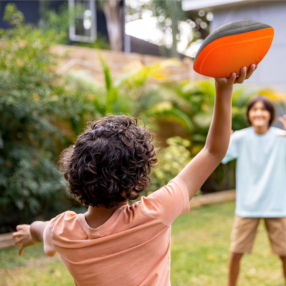Durable outer layer protects the foam during casual indoor and outdoor games.