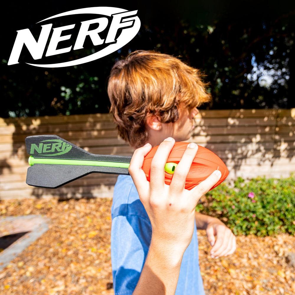 NERF Vortex Aero Howler ball at the beach or pool for poolside fun