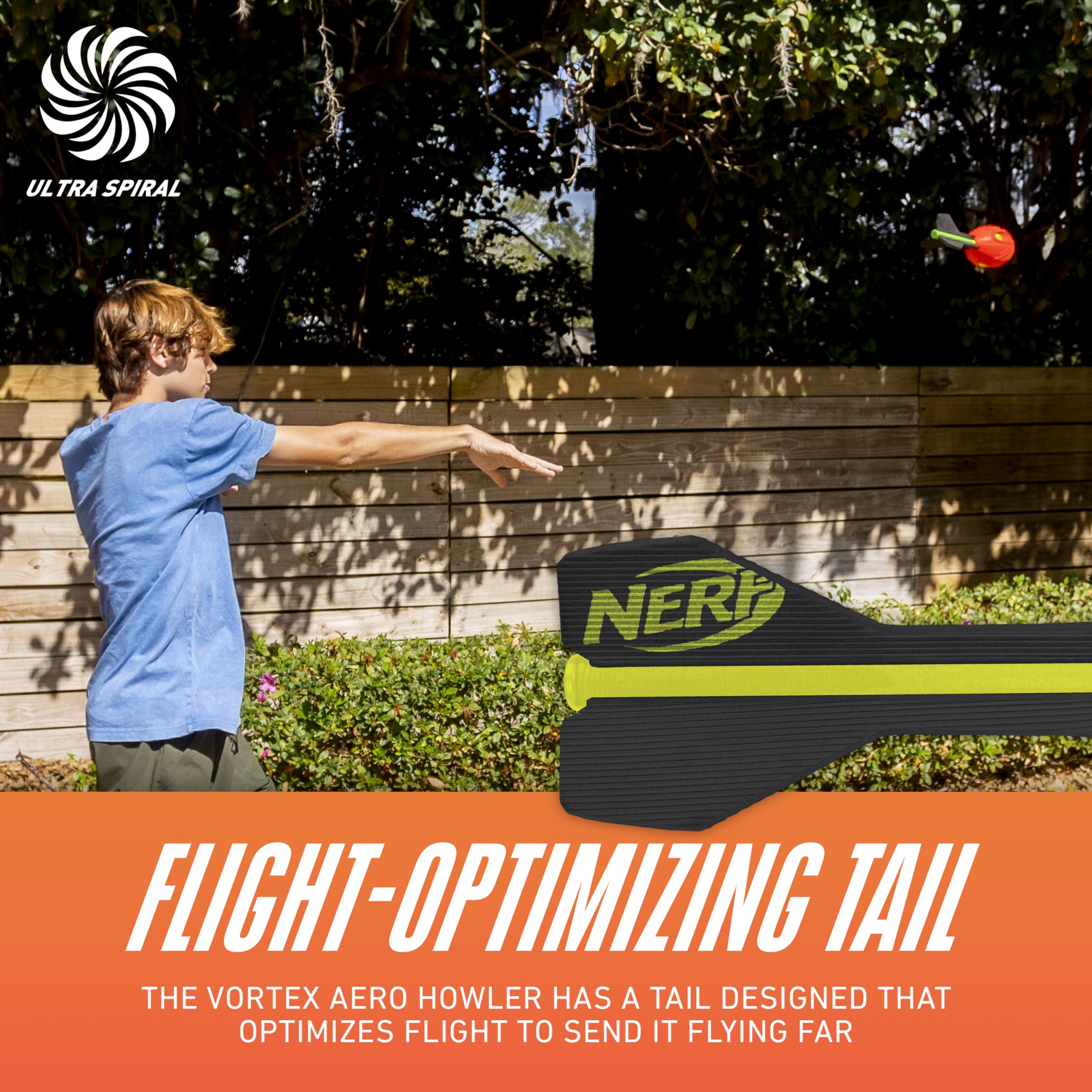 NERF Vortex Aero Howler foam ball with soft foam for safe indoor play