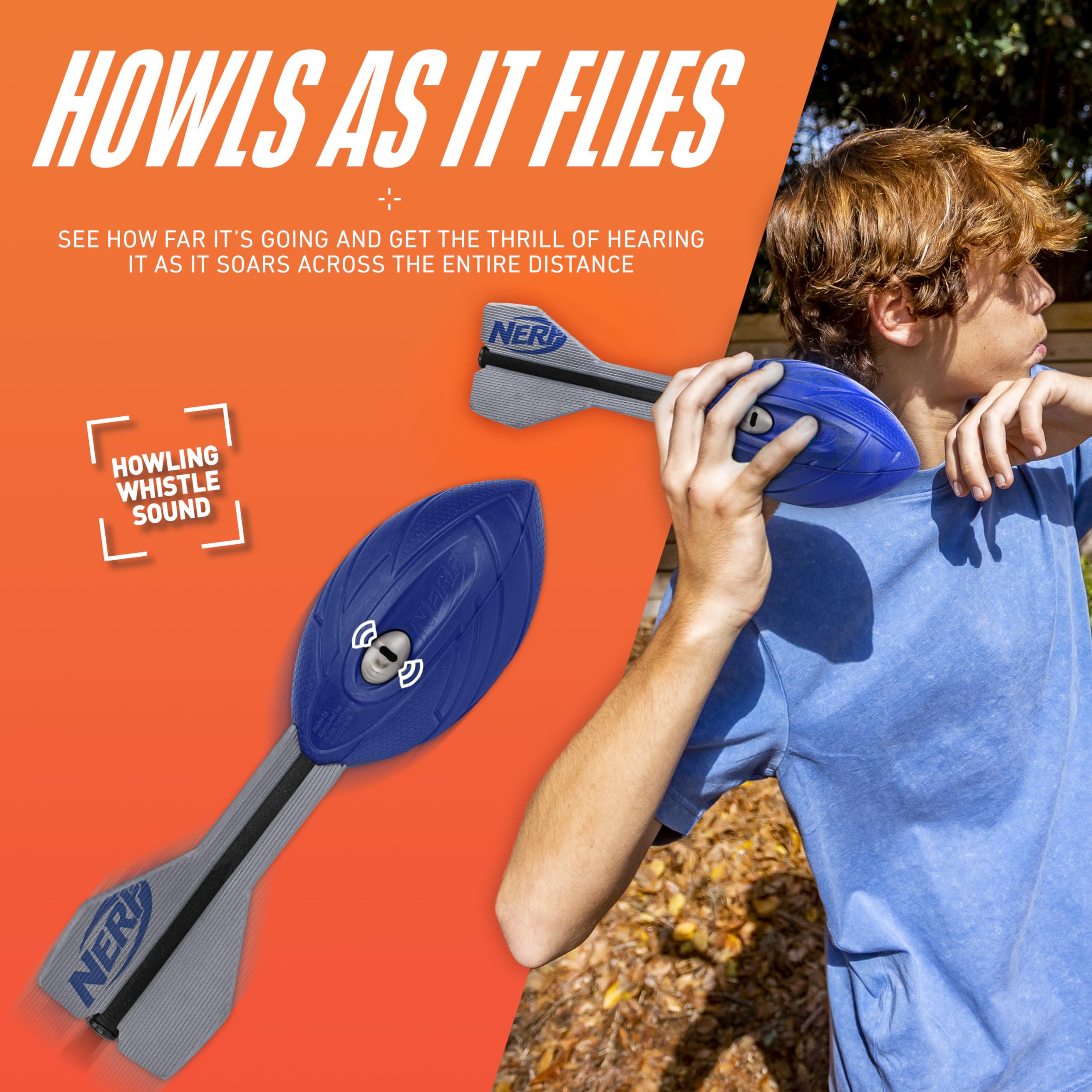 Nerf Vortex Aero Howler foam football three-fin tail for stable flight
