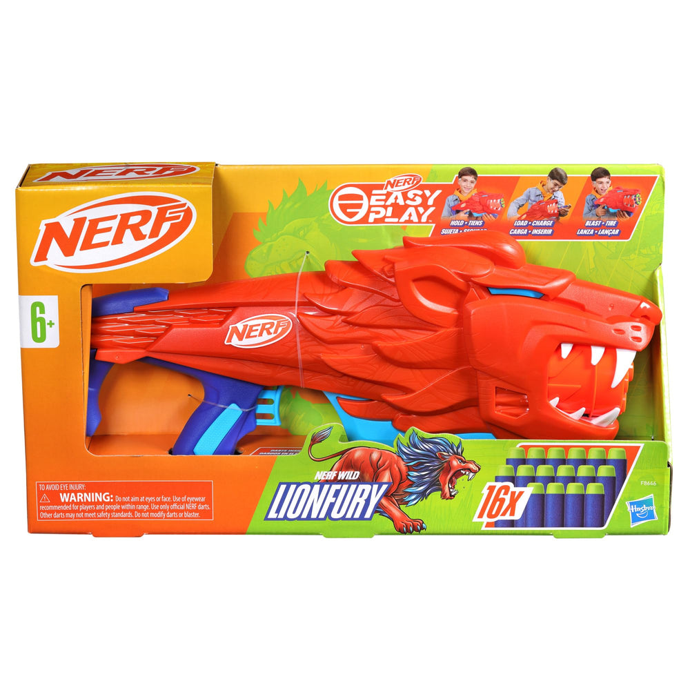 NERF Wild Lionfury 16 Elite Darts ready for backyard battles.