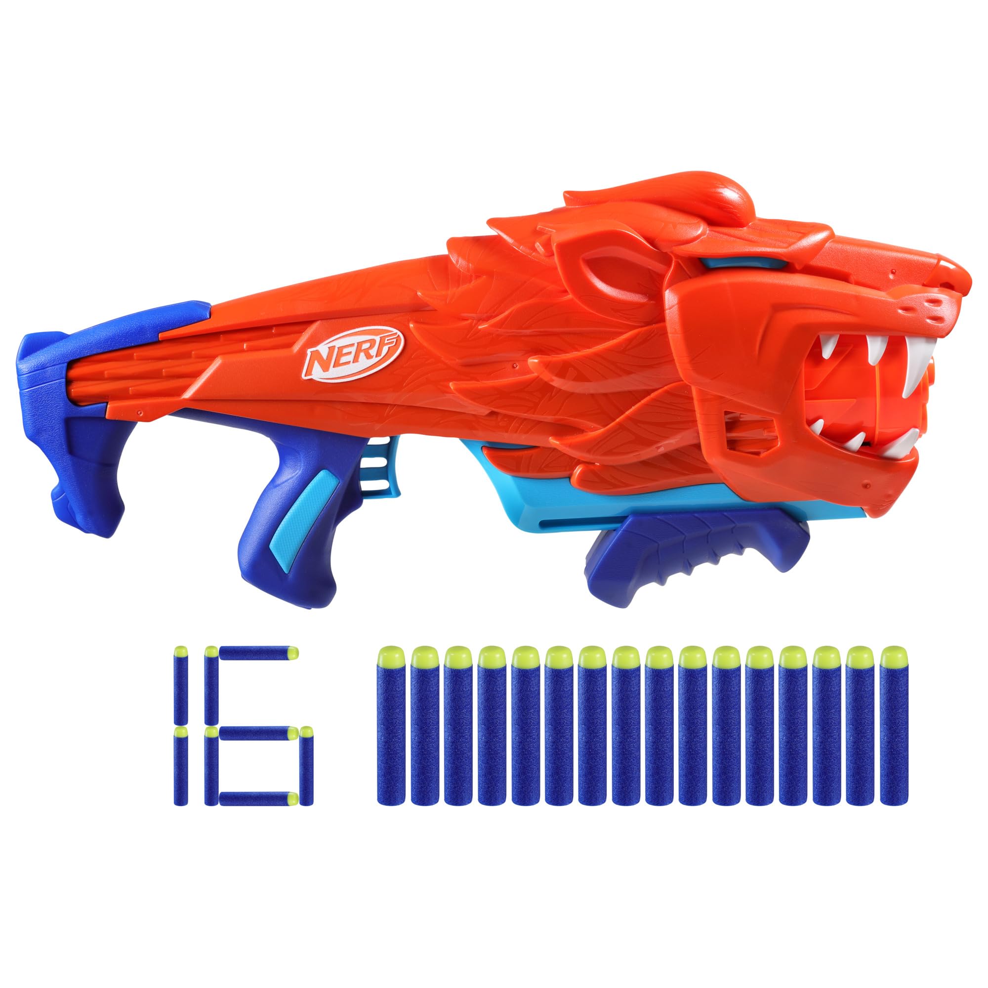 NERF Wild Lionfury front-load action boosts quick, solo play.
