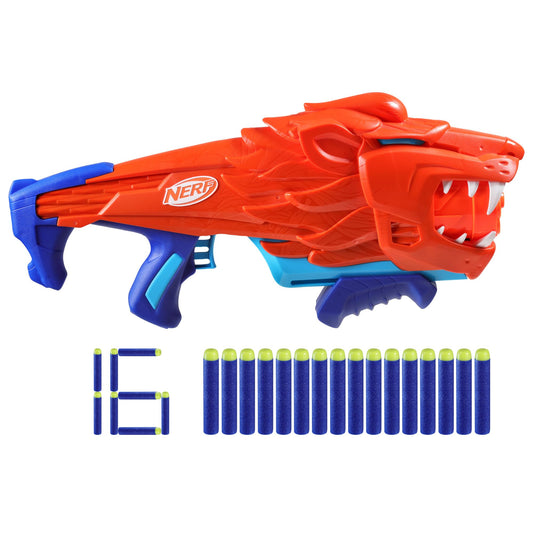 NERF Wild Lionfury front-load action boosts quick, solo play.