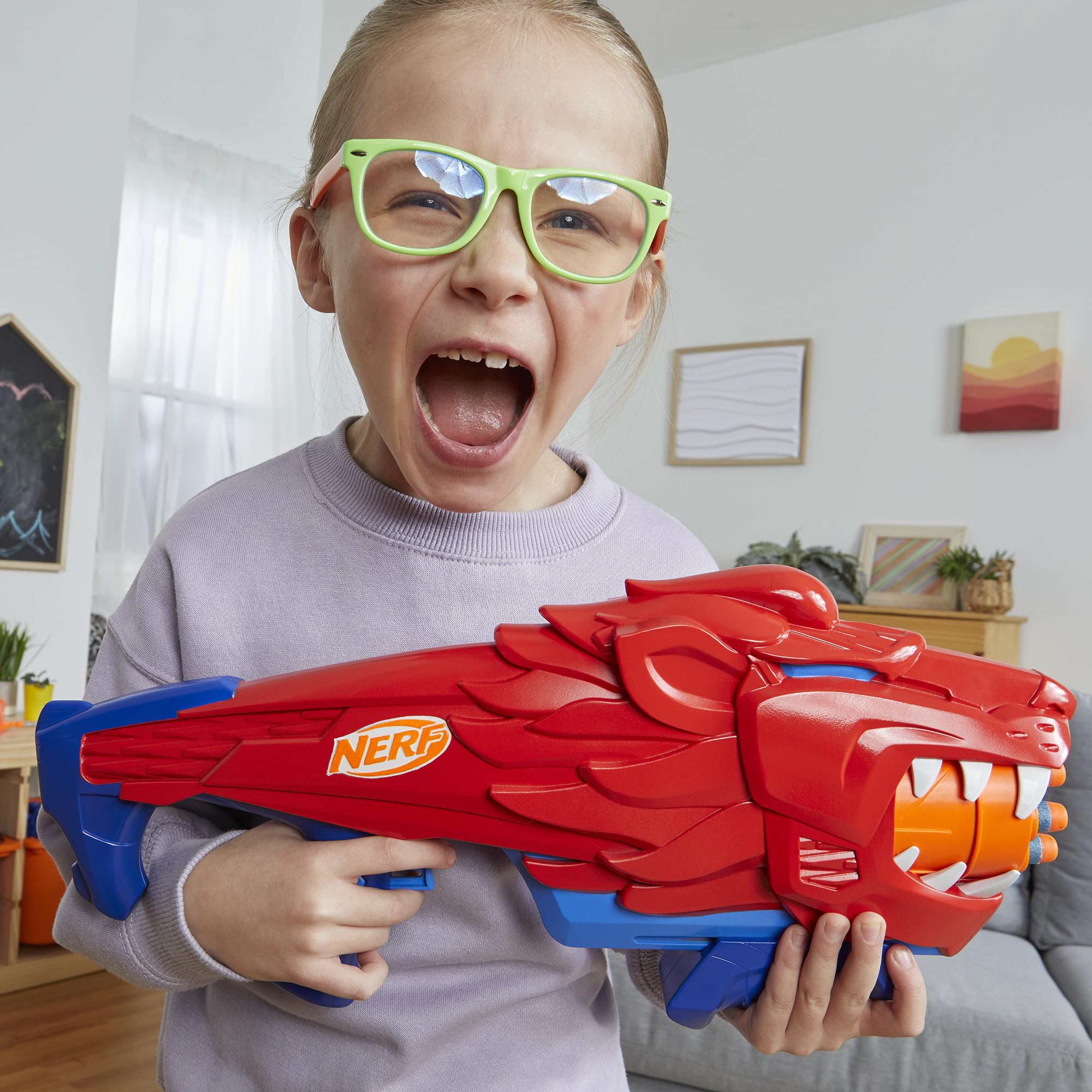 NERF Wild Lionfury outdoor backyard play sparks physical activity and social games.