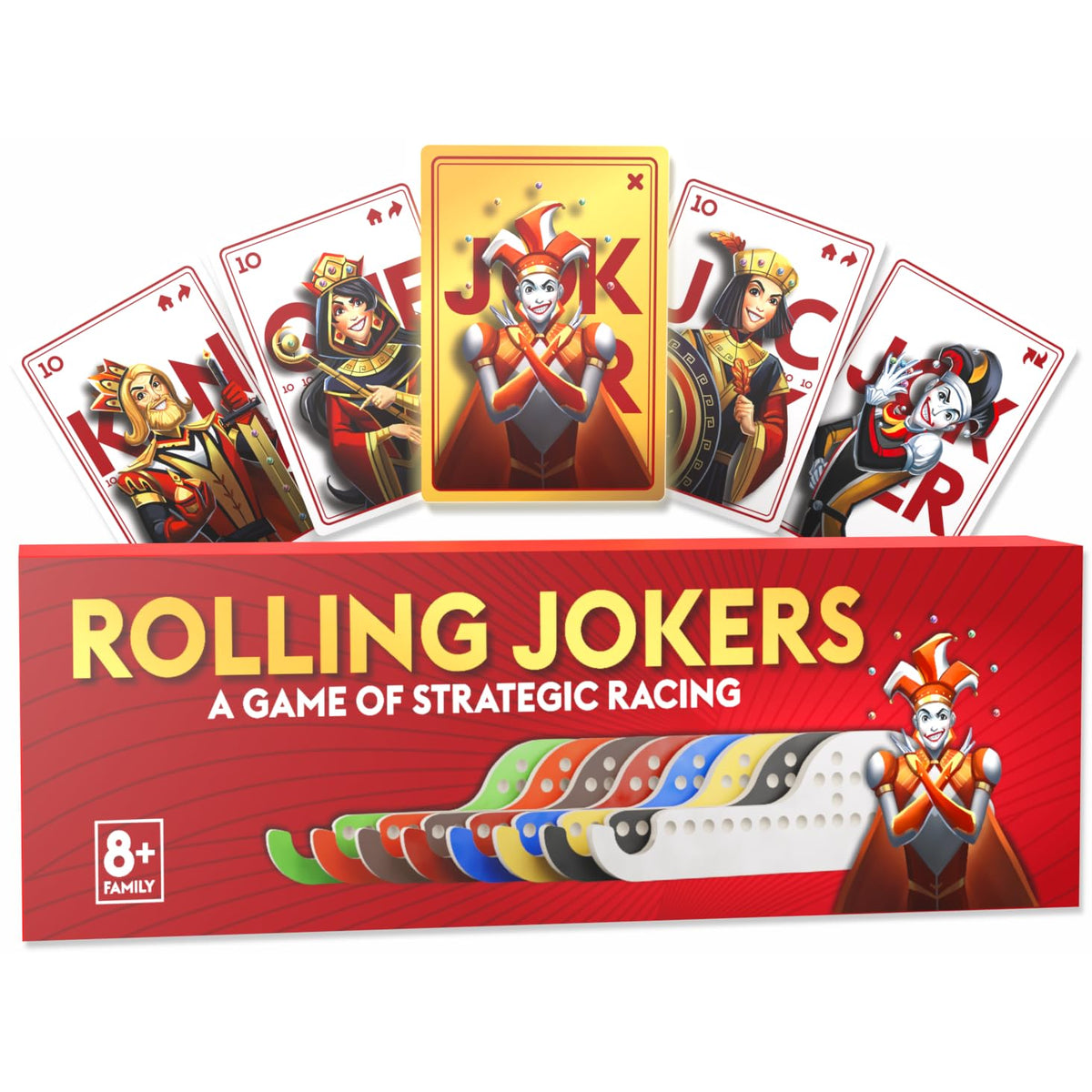 Nerkin Games Rolling Jokers wooden board closeup for durable family play