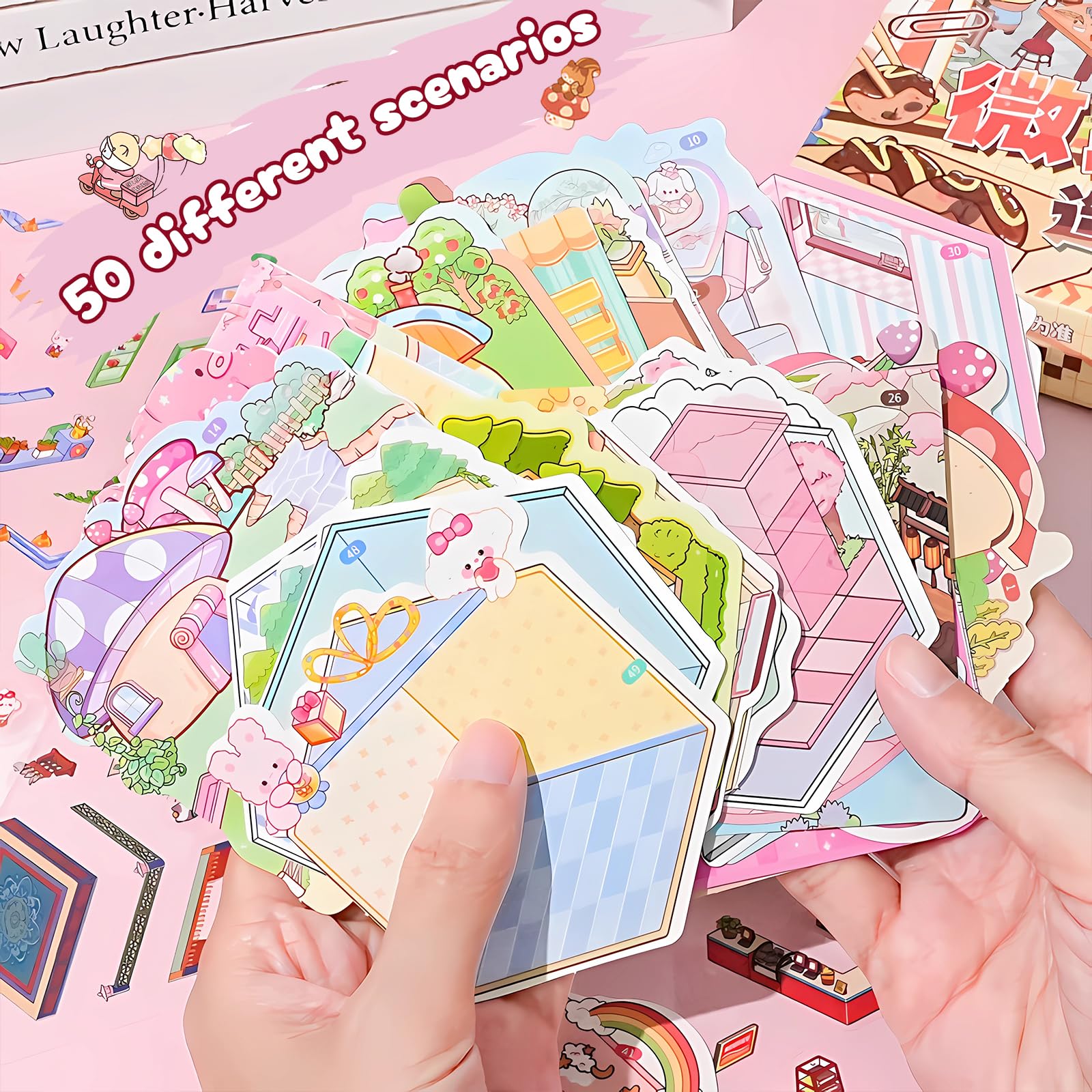 Nerscina DIY 3D sticker scene 3D detail visuals enhance tactile crafting