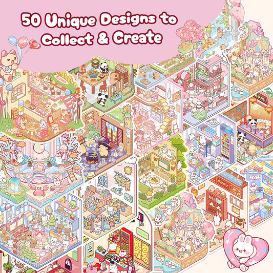 Nerscina DIY 3D sticker scene bedroom collection inspires cozy scene building