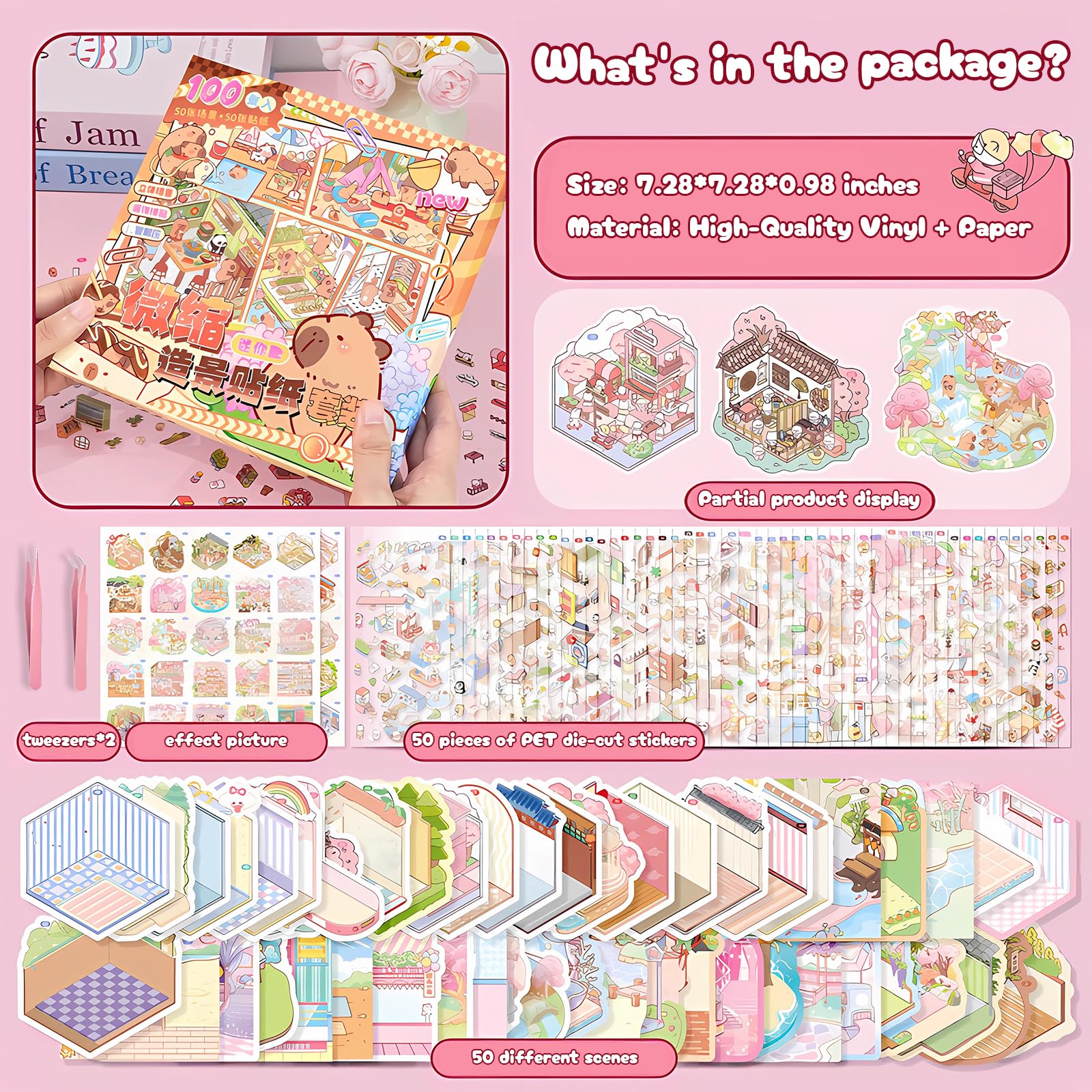 Nerscina DIY 3D sticker scene restaurant collection enables imaginative dining setups