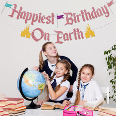 Nesinpa princess-theme banner, perfect touch for a fairy-tale birthday party.