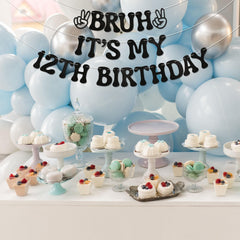 Nesinpa birthday banner decor for windows, mantels, or dessert tables with impact.