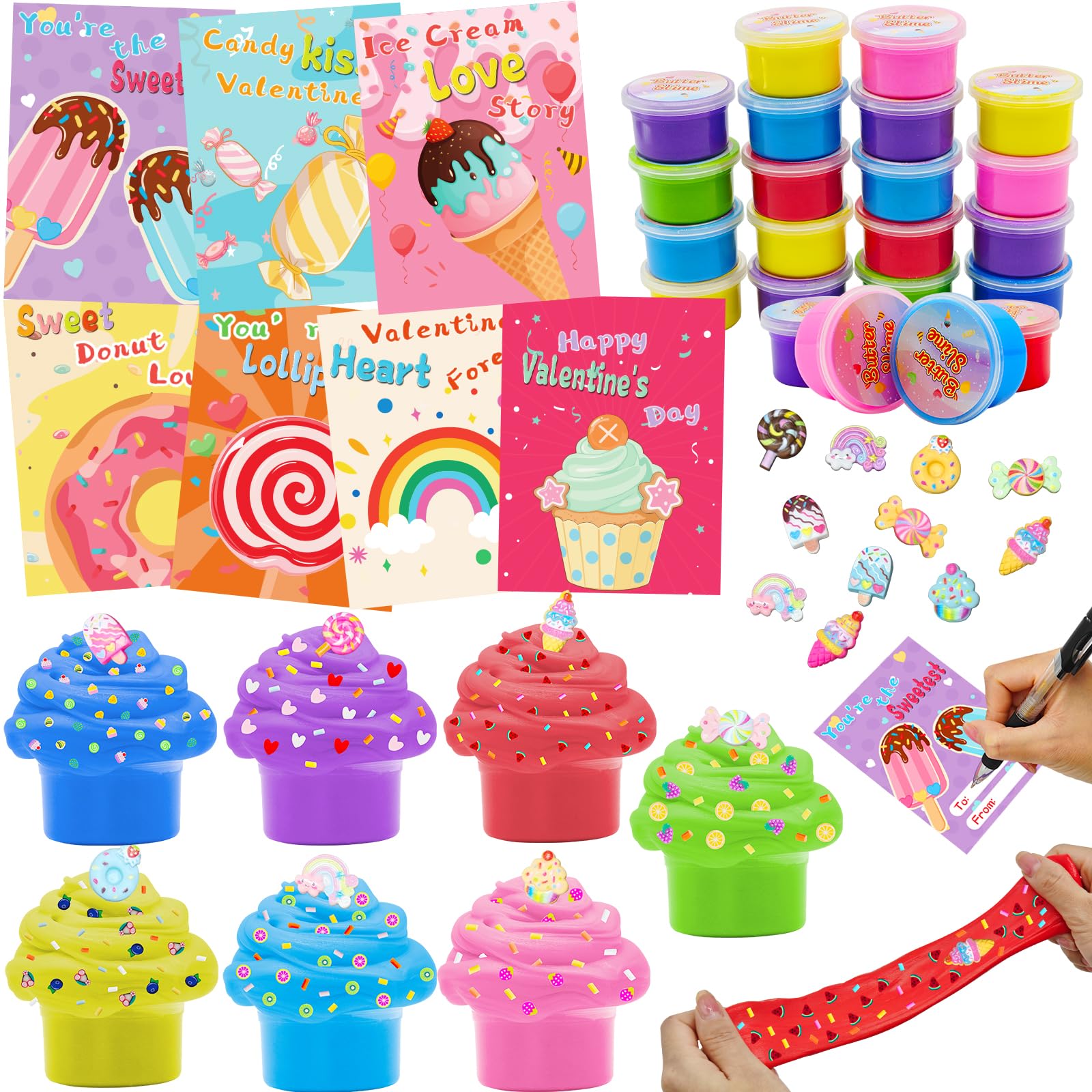 Nestalk butter slime set colors: velvety texture for stretching and squeezing