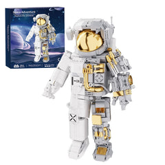 NETEHU Space Astronaut building blocks laid out for creative play and display