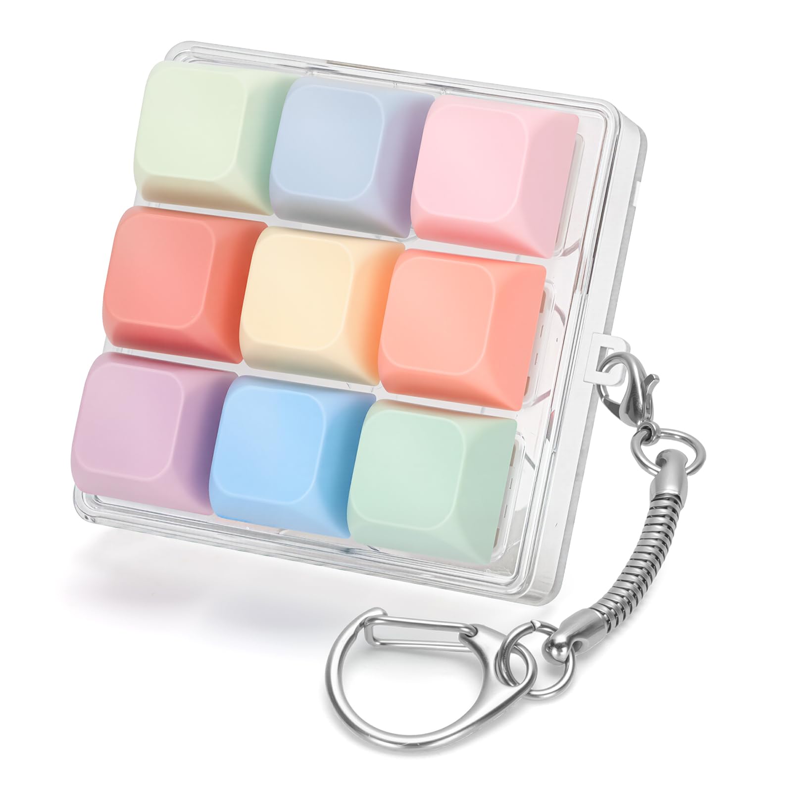 Netholid 9-in-1 pastel keyboard fidget set in vibrant colors for focused work.