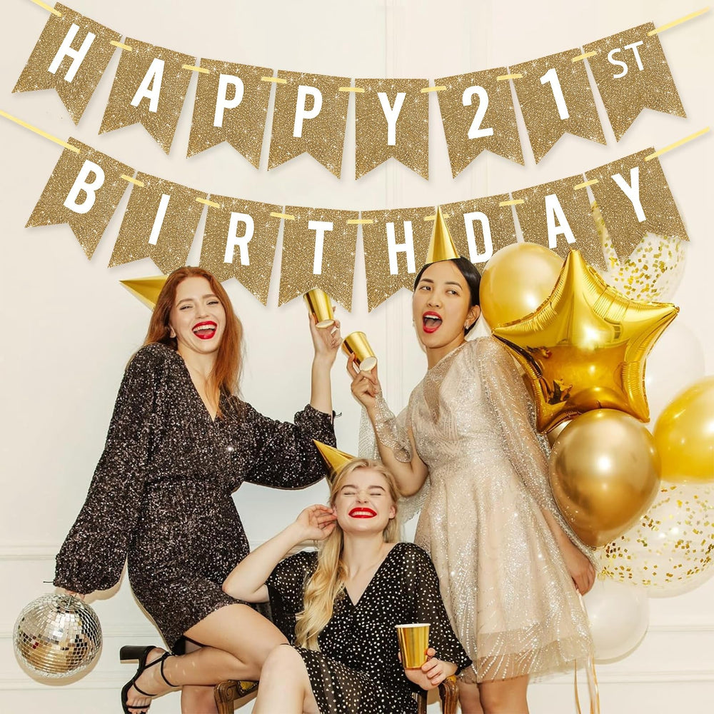 Netnology birthday banner wall or ceiling display enhances venue ambiance.