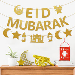 Netnology Eid Mubarak banner heavy-duty paper provides sturdy reuse potential
